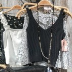 Top Cropt Punto - Negro