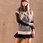 Maxi Camisa Falda Plisada -Negro