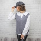 Camisa Cuello Retro- Blanco