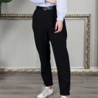 Pantalón Jogger con Cinturón-Negro