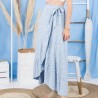 Falda Volante Margaritas - Azul