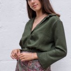 Blusa Elena Cropt - Caqui