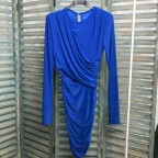Vestido Fruncido Night  - Azul klein