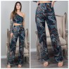 Pantalón Tul Twister -Azul Petróleo