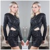 Vestido Fruncido Bijou - Plata Oscura