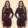 Vestido Fruncido Night  - Marron