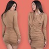 Vestido Fruncido Night - Beige