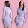 Vestido Fruncido Night  - Lila
