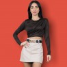 Camiseta Fruncida Night - Marron