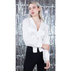 Blusa Satinada Nudo