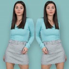 Camiseta Sweet Tricot -Turquesa