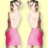 Vestido Amber Satinado - Rosa chicle