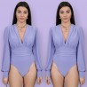 Body Crepe Escote V - lila