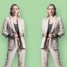 Blazer Manga Fruncida - Beige