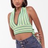 Top rayas Halter - Verde