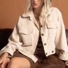 Cazadora Bolsillos Pana - Beige