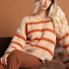 Jersey Tendencia Rayas - Beige