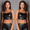 Top Tirante Polipiel - Negro
