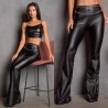 Pantalón Polipiel Campana - Negro