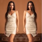 Vestido Polipiel - Beige