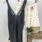 Top Tirante Blonda - Negro