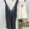 Top Tirante Blonda - Negro